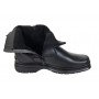 Ghete barbati, din piele naturala, model casual, inchidere cu fermoar, imblanite, calapod lat - GB4013NEGRU